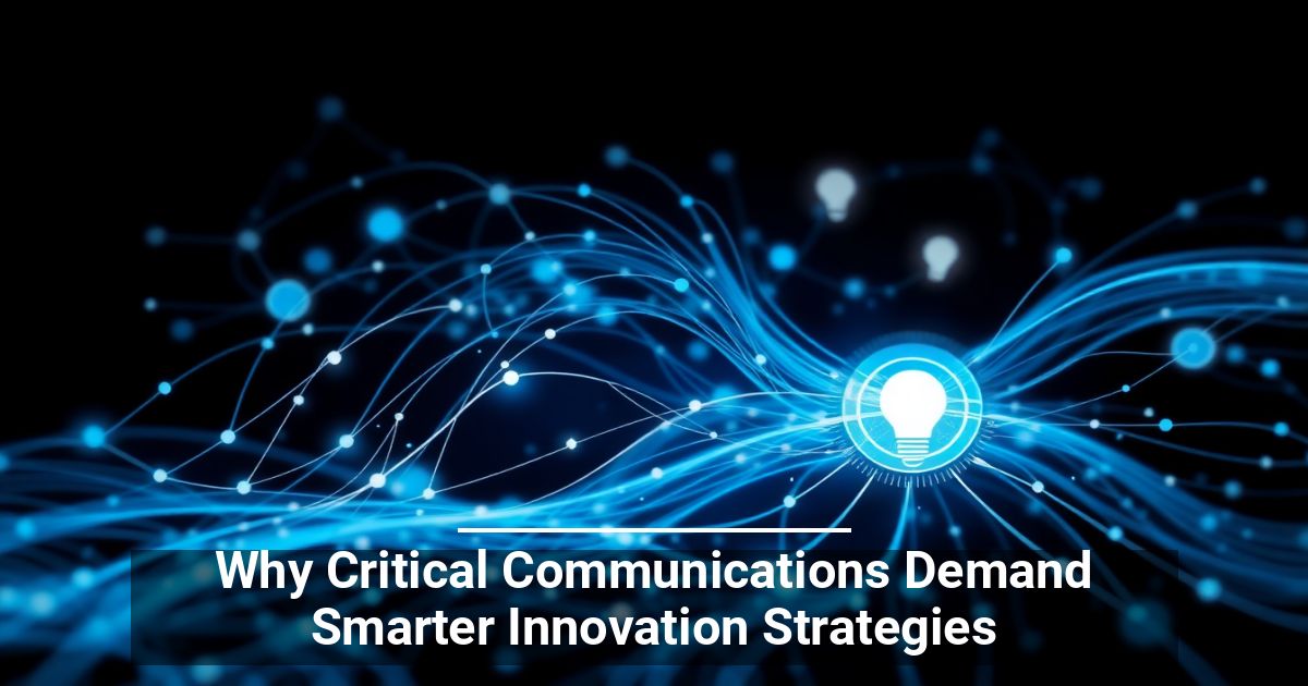 Why Critical Communications Demand Smarter Innovation Strategies